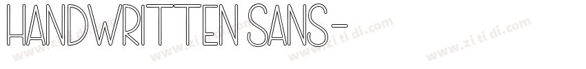 Handwritten Sans字体转换 Handwritten Sans字体转换